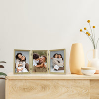 Satin Gold Triple Frame