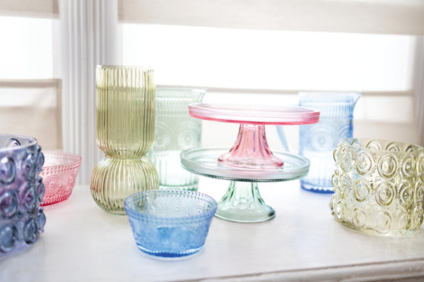 Sage Green Glass Serving Bowls (Set of 4)