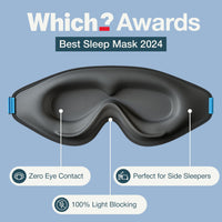 Black 3D Blackout Sleep Mask (Set of 2)