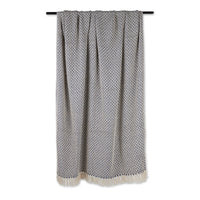 Blue Zig-Zag Cotton Throw