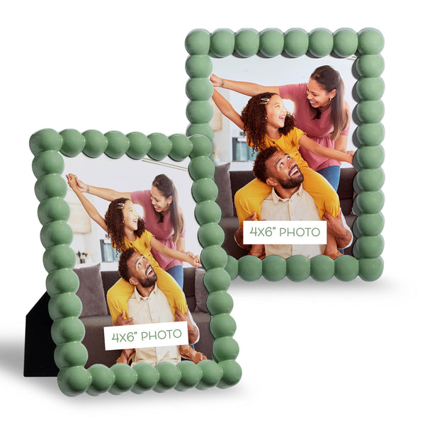 Light Green Scalloped Frames (Set of 2)