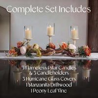 Ivory Candle Holders (Set of 3)
