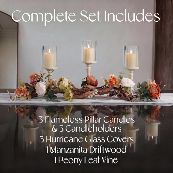 Ivory Candle Holders (Set of 3)