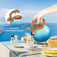 Ocean Blue Whistling Kettle