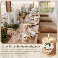 Rose Wood Tealight Holder (Set of 12)