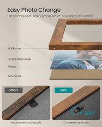 Rustic Brown Gallery Frames (Set of 10)