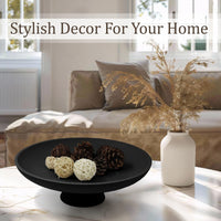 Black Pedestal Fruit Bowl