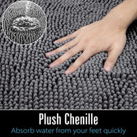 Grey Shaggy Bath Mat