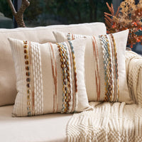 Orange Tufted Chenille Cover (Set of 2)