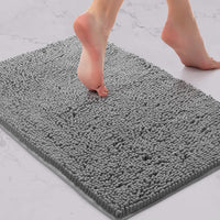 Light Grey Chenille Bath Mat