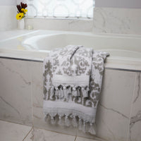 Gray Turkish Hand Towels (Set of 2)