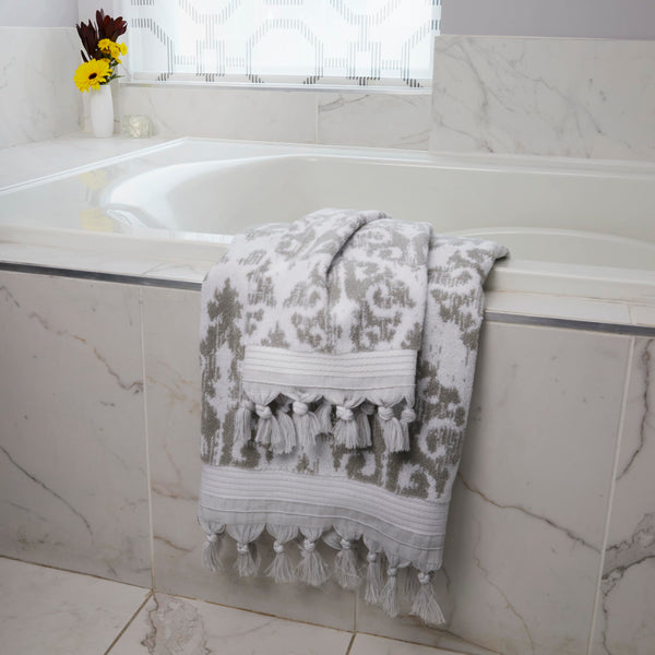 Gray Turkish Hand Towels (Set of 2)