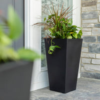 Onyx Black Tapered Planters (Set of 2)