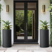 Tall Black Column Planter