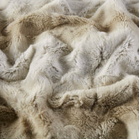 Sand Faux Fur Throw Blanket