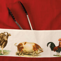 Red Farmhouse Apron