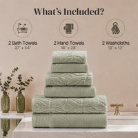 Olive Cotton Towels (Set of 6)