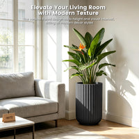 Black Column Concrete Planter