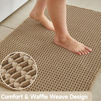 Khaki Waffle Bath Mat