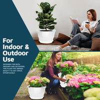 White Whiskey Barrel Planters (Set of 5)