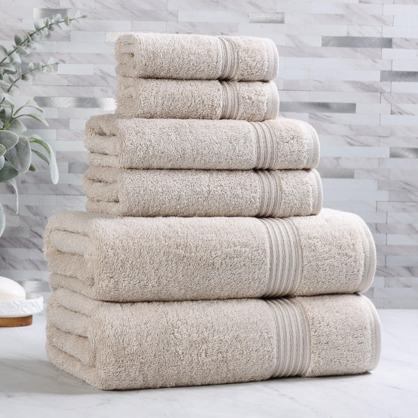 Stone Cotton Towels (Set of 6)