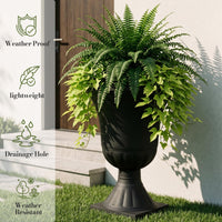Black Urn Planters (Set of 2)