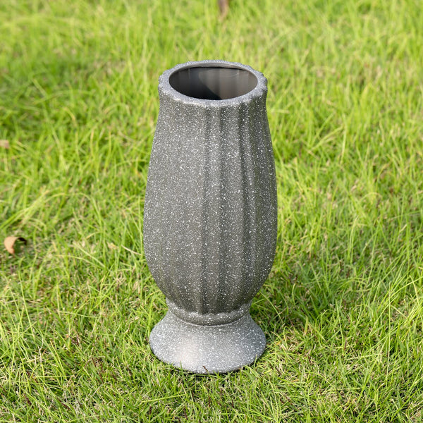 Black Granite Grave Vase