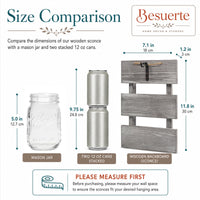 Mason Jar Wall Sconces (Set of 2)