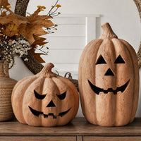 Terracotta Pumpkin Lantern
