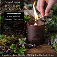 Forest Mahogany Crystal Candle (Set of 3)