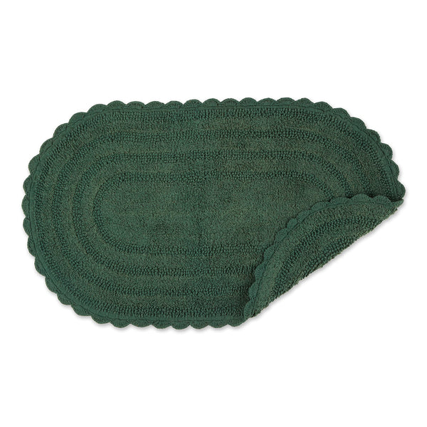 Dark Green Crochet Bath Mat