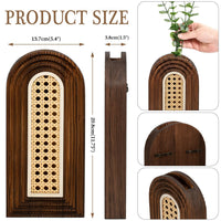 Dark Brown Rattan Wall Vase (Set of 2)