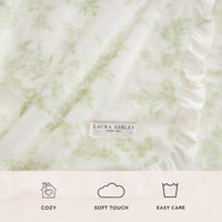Green Botanical Plush Throw