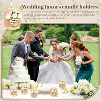 Rose Wood Tealight Holder (Set of 12)