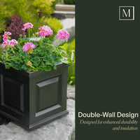 Black Self-Watering Square Planter (2)