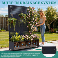 Steel Planter Box with Trellis