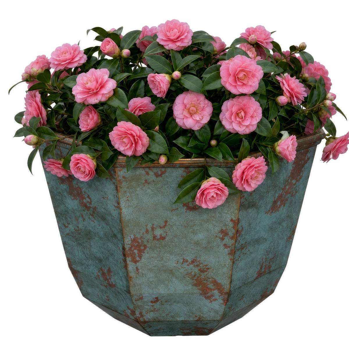 Patina Copper Resin Planter