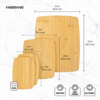 Bamboo Cutting Boards (Set of 4)