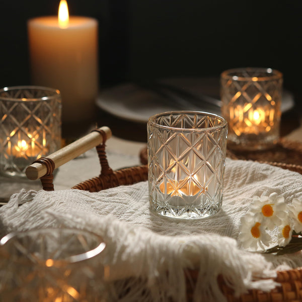 Clear Glass Tealight Holders