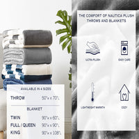 Navy Awning Stripe Throw