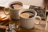 French White Meal Mugs (Set of 2)