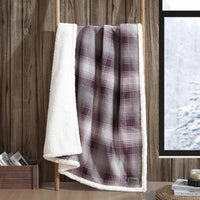 Purple Nordic Plaid Throw