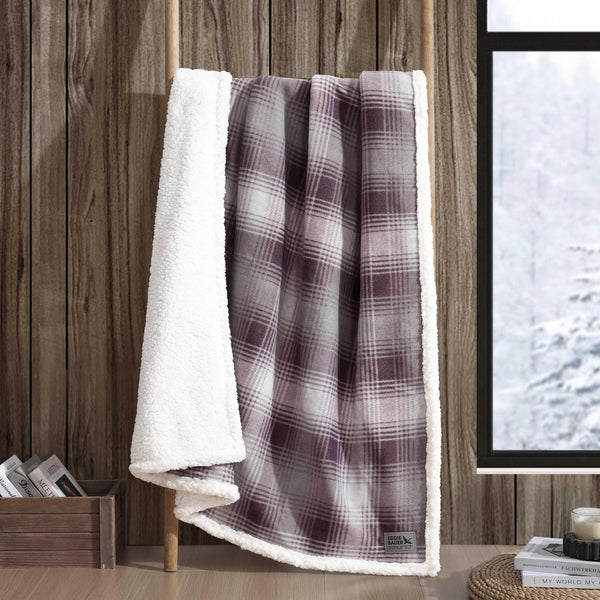 Purple Nordic Plaid Throw