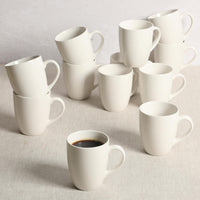 White Porcelain Mugs (Set of 12)