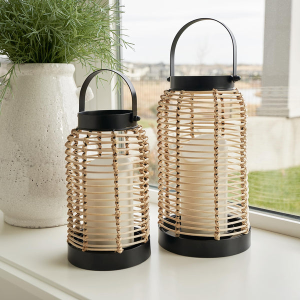 Rattan Boho Lanterns (Set of 2)
