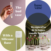 Clear Bud Vase for Candle Holder (Set of 3)