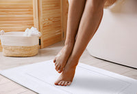 White Cotton Bath Mat (Set of 2)