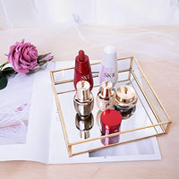 Gold Square Mirror Tray