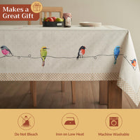 Birdies on Wire Tablecloth