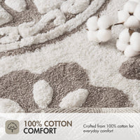 Taupe Cotton Bath Rug